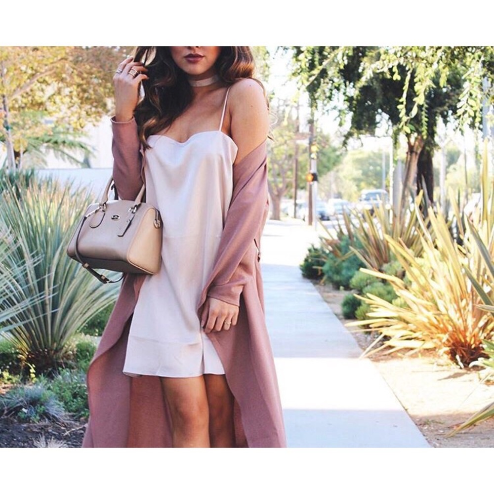 Olive Satin Midi Dress - Picture 2 of 4